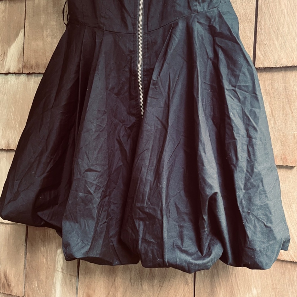 Steve MaddenWomen's Haiden Bubble-Hem Fit & Flare Black Dress Size M - Picture 9 of 16
